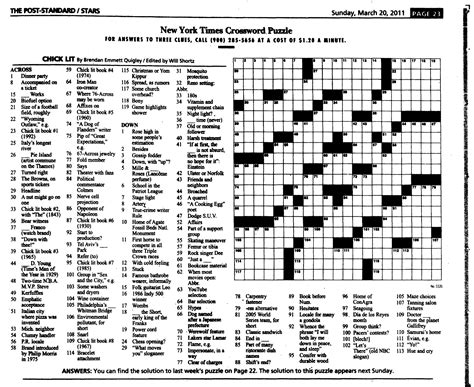 Todd the Dinosaur. . Seattle times crosswords